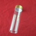 clear plastic cylinder tube container packaging with customized logo and paper lid