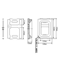 1Вт Белый SMD LED 2835 2700-3000-3500K 120 лм