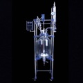 Lab vacuum jacketed double glass reactor