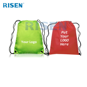 customized logo canvas drawstring backpack