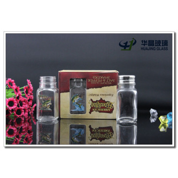 70ml High Flint Cheaper Square Shape Glass Curry Bottle with Tin Cap in Beautiful Box Hot Sale