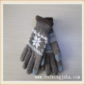 Lady Knitted jacquard touch Screen Gloves