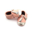 Most Popular High Design Level Leather Pink Moccasins