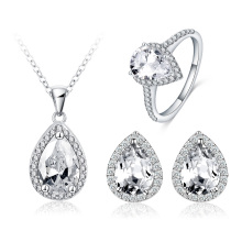 Women Teardrop Crystal Bridal Wedding Jewelry Sets (CST0039)
