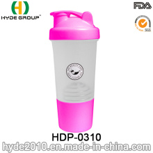 2016 recién PP BPA gratis botella de la coctelera del plástico de la proteína (HDP-0310)