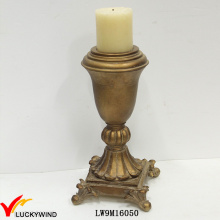 Mão, pintado, antigüidade, votive, dourado, vela, suporte