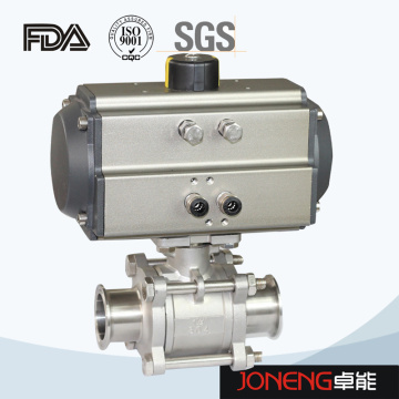 Stainless Steel Sanitary Pneumatic High Purity 3piece Ball Valve (JN-BLV2002)