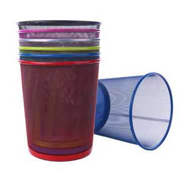 Colorful Iron Netting Waste Bin (YW0079)