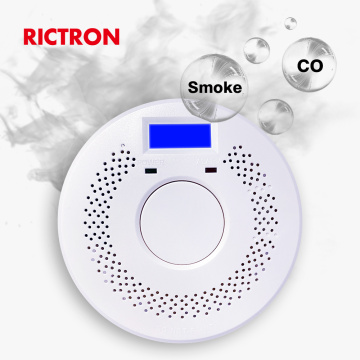 Portable Smoke and Carbon Monoxide Smoke Co Alarm Detector With Lcd Displayer For Home