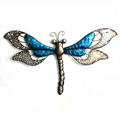 Multicolor Metal Dragonfly Wall Ornament Decoração de jardim