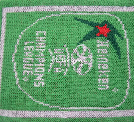 Promotional Green Color Printed Knitted Scarf3