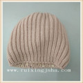 Lady fashion gold foil printed knitted hat