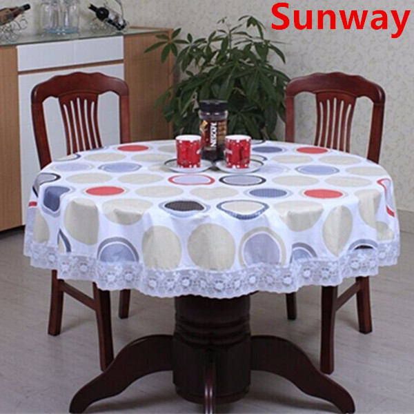 Round Wipeable Tablecloth