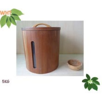 5kg Circular Window Wood Ricer Box