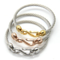 Two-Color Titanium Steel Bracelet Hooks Fashion Jewelry Infinity Love Charm Bracelets & Bangles