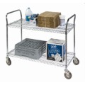 Cromo Metal Garbage Hand Push Trolley Carrito (TR904590A2C)