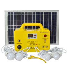 20W Solar Inicio Sistema Llighting con lámpara LED