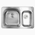 304 Stainless Steel Square Double Sink