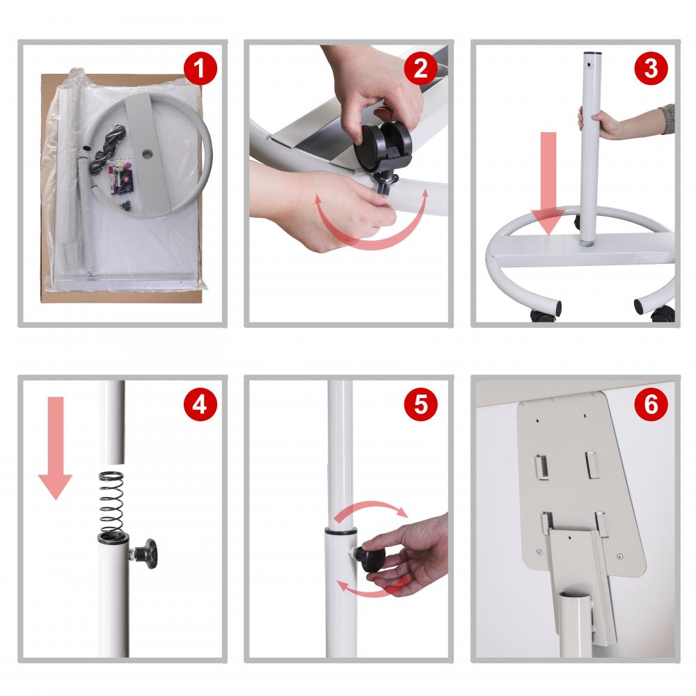 Office stationery mobile magentic whiteboard