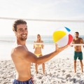 Aufblasbarer Strandball Klassiker Regenbogenfarbe Party Gefälligkeiten