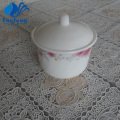 Opal Glass Pressing Sugar Pot With Lid