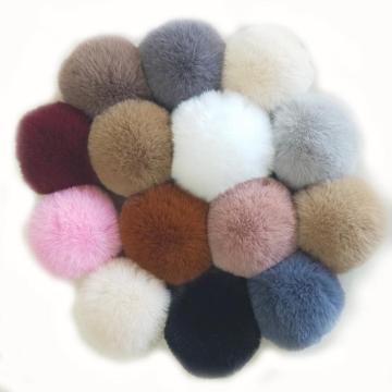 Colorful Faux Rabbit Fur Comfortable Pompom Ball