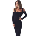 Black Hot Sexy Backless Spaghetti Strap Vestido Bodycon Slim 2016