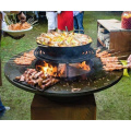 Grelha de jardim de jardim de camping fogueira com churrasco com churrasco