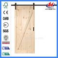 JHK-SK07 - Puerta de granero de madera maciza, estilo coctelera, 18 pulgadas