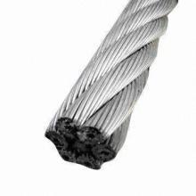 Alambre de acero galvanizado Rop 6 * 37, cable de acero trenzado, certificado de cuerda de alambre de acero