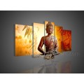 Hand Painted Buddha Oil Painting Abstract Wall Art on Canvas