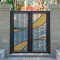 Puerta de diseño de puerta de aluminio eléctrico de seguridad al aire libre moderna