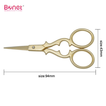 Gourd shape gold-plating stainless steel manicure scissors