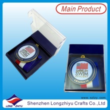 Round Swimming Medal for Academy Graduate Medal with Acrylic Transparent Box (lzy00045)