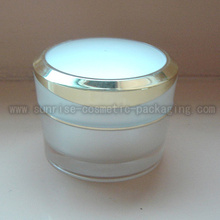 Forme de pyramide de 50ml pot cosmétique acrylique blanc