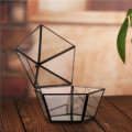 Moderne Tischplatte Fensterbank Dekor Blumentopf Balkon Pflanzer Diy Display Box Schwarzes Glas Geometrisches Terrarium