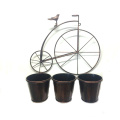 Hot Selling Decoration Metal Tricycle Garden Flowerpot Craft