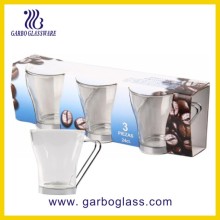 6oz Cheap Glass Cup with Metal Handle