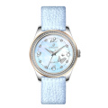 Diamond Bisel Mop Dial Women&#39;s Leather Watches