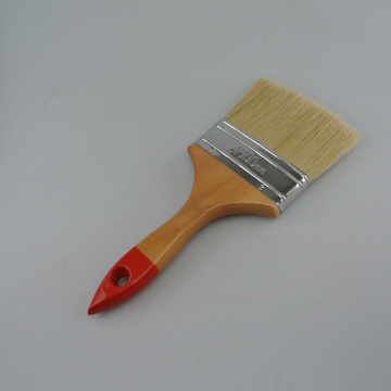 Paint brush with wooden handle