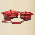 3PCS Enamel Cast Iron Cookware Set FDA Approved Factory