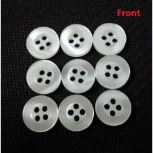 White Resin Button, Free Sample