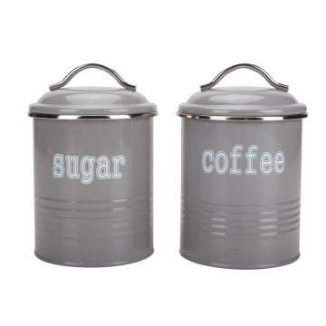 Round Tea Sugar and Coffee Storage Canister