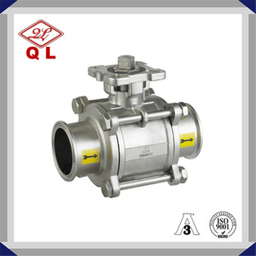 Stainless Steel Three Piece with Lock Ball Valve