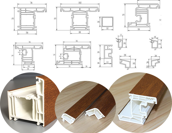 70mm casement upvc profiles