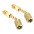 Brass Refrigerant Hvac Mini Split Adapter 1/4" to 5/16" for Charging Hose Vacuum Pump Valve Connector R410a good price