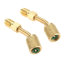 Brass Refrigerant Hvac Mini Split Adapter 1/4" to 5/16" for Charging Hose Vacuum Pump Valve Connector R410a good price