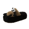 Lady Plush Big Eyes Slippers para ropa al aire libre