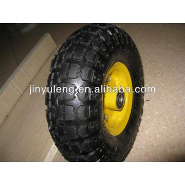 Roda de borracha de 10 polegadas (10x3,50-4) para carrinho de mão, carrinho de mão, motor de gramado, carrinho de mão, carrinhos de ferramentas