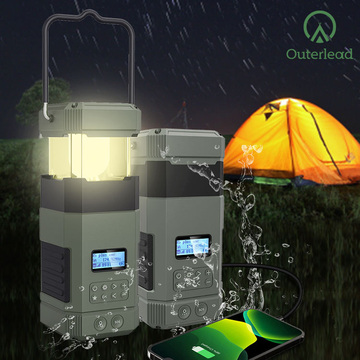 Wiederaufladbare LED -Camping -Laterne mit Power Bank